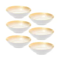 Набор из 6-ти розеток White Gold, 11 см, фарфор, белый, золотой, серия Constanza Rio, FALKENPORZELLAN, Германия, 