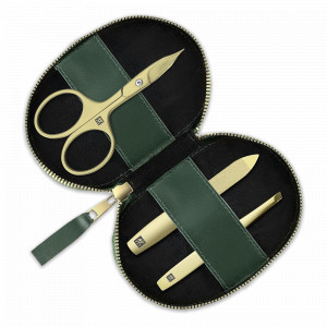 Набор маникюрный в кожаном футляре Gold, 3 предмета, зеленый, серия Beauty Premium, ZWILLING J.A. HENCKELS, Германия, Маникюрные наборы ZWILLING