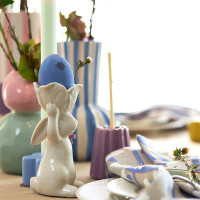 Подставка для яиц Flower Bunny, 19 см, доломит, белый, розовый, серия Easter Essential, TKANO, Россия_00818870051563757246.jpg