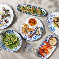 Блюдо овальное, 40 х 12.5 см, керамика, белый, синий, серия Blue Coral, MAXWELL WILLIAMS, Австралия_00819440041499623859.jpg