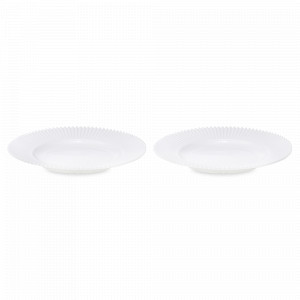 Набор из 2-х десертных тарелок, 21 см, фарфор, белый, серия Edge, TKANO, Россия, Наборы тарелок для кухни