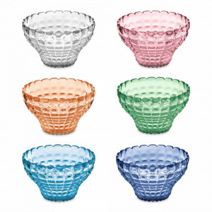 Набор из 6-ти порционных салатников, 300 мл, пластик SAN, мультиколор, серия Tiffany, GUZZINI, Италия, GUZZINI (Италия)