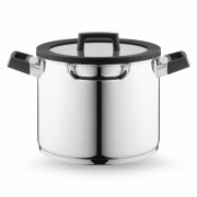 Кастрюля с крышкой Downdraft, 8,8 л, 24 см, нержавеющая сталь 18/10, серебристый, серия Gem, BERGHOFF, Бельгия, Кастрюли универсальные