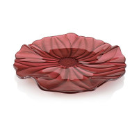 Блюдо круглое , диаметр: 37 см, высота: 3,5 см, материал: стекло, цвет: красный, серия Magnolia, IVV (Italy), Италия_00775970049637806915.jpg