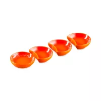 Набор из 4-х соусников, керамика, оранжевый, серия Flame, LE CREUSET, Франция, 