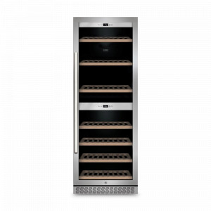 Шкаф винный WineChef Pro 126 для 126-ти бутылок, нержавеющая сталь, стекло, стальной, CASO, Германия, Винные шкафы Caso