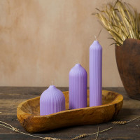 Свеча декоративная, 25.5 см, лавандовый, серия Edge, TKANO, Россия_00812590063193025943.jpg