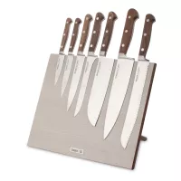 Набор кухонных ножей, 7 штук, на магнитной подставке ComposeEat, серия Classic Walnut, BERGER CUTLERY, Германия, 