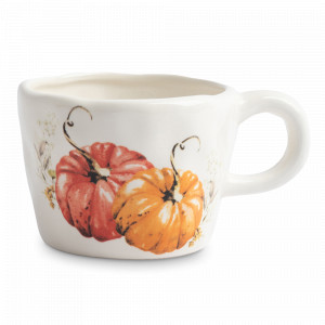 Кружка «Тыква», 320 мл, керамика, белый, декор, серия Bright Pumpkin, ANNA LAFARG, Китай, Кружки