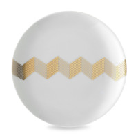 Набор из 4-х пирожковых тарелок, 16 см, фарфор, белый, золотой, серия Signature Chevron, LSA International, Великобритания_00803500044716541537.jpg