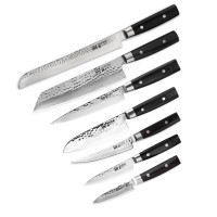 Набор кухонных ножей, 7 штук, на магнитной подставке ComposeEat (белая), серия Zen, YAXELL, Япония_00816810048338885804.jpg