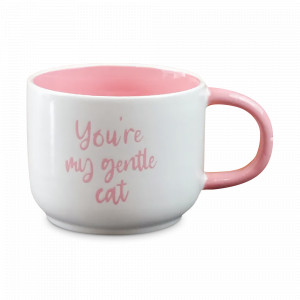 Кружка Котик, 420 мл, керамика, белый, розовый, серия Animals, REPAST, Чехия, Кружки REPAST