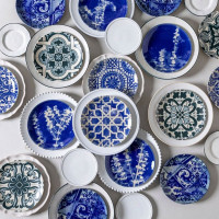 Тарелка десертная Algarve, 16.7 см, керамика, кремовый, декор, серия Augusta, COSTA NOVA, Португалия_00819310047230614317.jpg