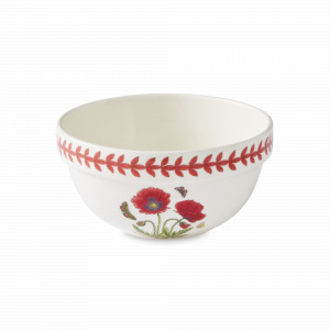 Салатник порционный «Летний луг Мак», 18 см, фаянс, белый, декор, серия Botanic Garden, PORTMEIRION, Великобритания, PORTMEIRION (Великобритания)