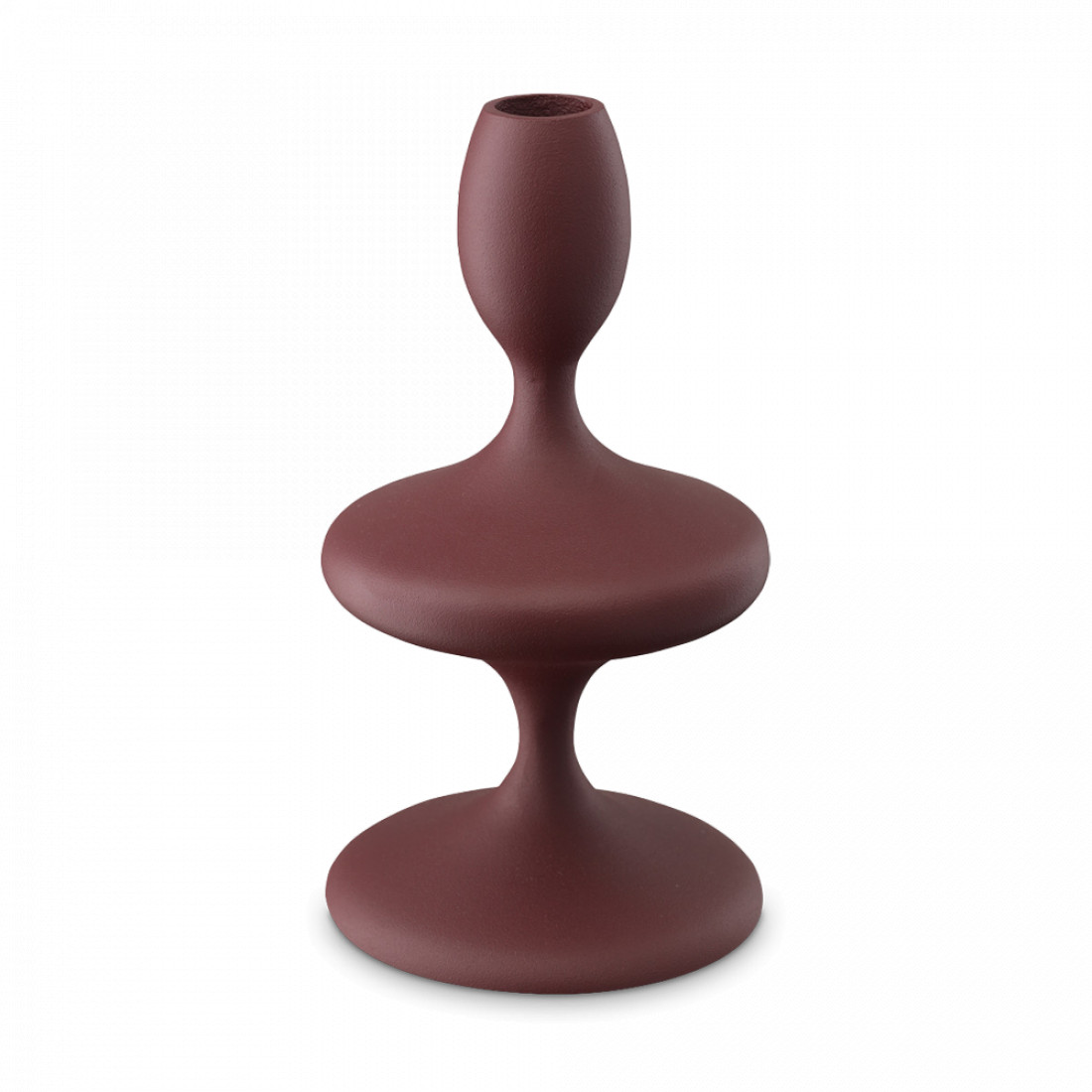 Подсвечник на одну свечу, 20 см, металл, бордовый, серия Vivlend, BERGENSON BJORN, Великобритания