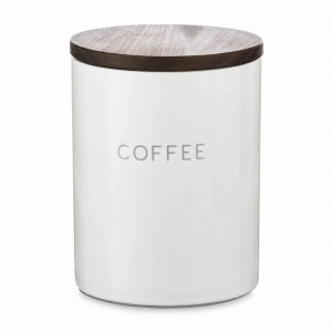 Банка для хранения, 650 мл, керамика, акация, белый, SMART SOLUTIONS, Россия, Банки для хранения чая