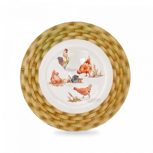 Тарелка суповая, 20.3 см, фарфор, белый, декор, серия Country Farmyard, GRACE BY TUDOR, Великобритания, GRACE BY TUDOR (Великобритания)