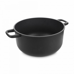 Кастрюля с антипригарным покрытием, 24 см, 5.3 л, литой алюминий, черный, серия Supreme, OLYMPIA, Италия, OLYMPIA (Италия)