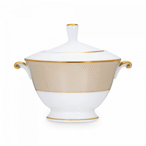 Сахарница , 300 мл, костяной фарфор, белый, золотой, серия Золотой алмаз, NARUMI, Япония, NARUMI (Япония)