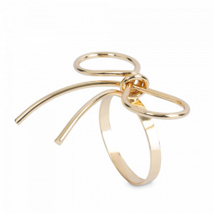 Кольцо для салфеток «Бант», 5 см, металл, золотистый, серия New Year, ANNA LAFARG, Китай, Кольца для салфеток