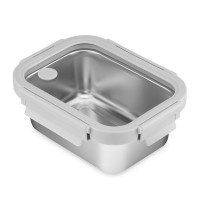 Ланч-бокс , 800 мл, нержавеющая сталь, серый, SMART SOLUTIONS, Россия