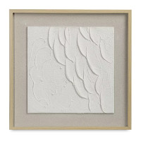 Панно декоративное с эффектом 3D Minimalism Ripples, 50 х 50 см, холст, дерево, белый, серия Art, BERGENSON BJORN, Великобритания