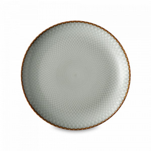 Тарелка закусочная, 20 см, керамика, серые ромбы, серия Mandala, LUNASOL, Швейцария, Тарелки