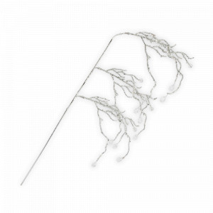 Украшение ветка декоративная Кристалл на ветке, 80 см, акрил, металл, серебристый, серия Event, ANNA LAFARG, Китай, Новогодний Декор ANNA LAFARG