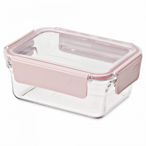 Контейнер прямоугольный стеклянный, 1.02 л, стекло, розовый, GLASSLOCK, Корея, GLASSLOCK (Корея)