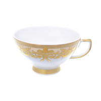 Набор из 6-ти чайных пар Creme Gold, 220 мл, фарфор, бежевый, золотой, серия Constanza Natalia, FALKENPORZELLAN, Германия_00816320064182673926.jpg