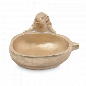 Конфетница «Еж с тыквой», 19 х 17 см, полирезин, золотистый, серия Light Pumpkin, ANNA LAFARG, Китай, Конфетницы