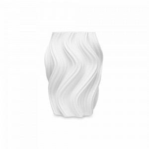 Ваза настольная Волнение, 29 см, керамика, белый, серия Vases, DECOR DE TABLE, Россия, Стильные вазы для цветов