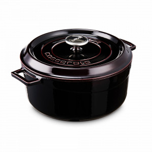 Кастрюля с крышкой , 6,7 л, 28 см, чугун, баклажан, LAVA, Турция, LAVA (Турция)