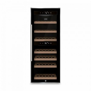 Шкаф винный WineComfort 38 black для 38 бутылок, нержавеющая сталь, стекло, стальной, CASO, Германия, Винные шкафы Caso
