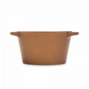 Кастрюля с антипригарным покрытием для индукцинных плит, 1.7 л, 16 см, литой алюминий, золотой, серия K360, LUCHETTI, Италия, Скидка -20% на посуду LUCHETTI