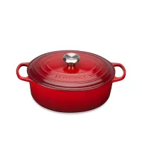 Чугунная эмалированная утятница овальная, 6,3 л, 31 см, красный, LE CREUSET, Франция, 