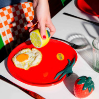 Тарелка сервировочная Tomato, 24 см, керамика, белый, DOIY, Испания_00819740051095614168.jpg