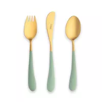 Набор детских столовых приборов, 3 предмета, нержавеющая сталь 18/10, серия Alice, CUTIPOL, Португалия, 