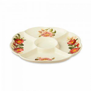 Менажница, 34 см, керамика, белый, декор, серия Regale, NUOVA CER, Италия, Менажницы