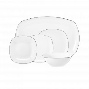 Сервиз обеденный на 6 персон, 20 предметов, серия Lido Black Line, SELTMANN, Германия, SELTMANN WEIDEN (Германия)