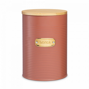 Банка для хранения муки, 2.5 л, углеродистая сталь, бамбук, терракота, серия Irmel, SMART SOLUTIONS, Россия, Емкости для хранения сыпучих продуктов