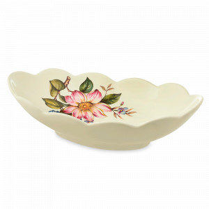 Салатник овальный, 30,5 х 20,5 х 9 см, керамика, белый, декор, серия Petali Di Primavera, NUOVA CER, Италия, NUOVA CER (Италия)