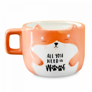 Кружка Собачка, 450 мл, керамика, желтый, серия Animals, REPAST, Чехия, Кружки REPAST