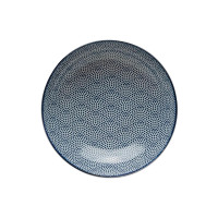 Тарелка для пасты Dots, 21 см, фарфор, белый, синий, серия Nippon Blue, TOKYO DESIGN, Нидерланды