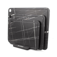 Набор из 3-х разделочных досок на подставке, мрамор Сахара Блэк, в подарочной коробке, композитный материал, серия Elegance, ComposeEat, Россия_00814750040463458282.jpg