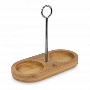 Подставка для мельниц с ручкой, 18.7 см, бамбук, цвет: светлое дерево, серия Linea, PEUGEOT, Франция, Мельницы для специй