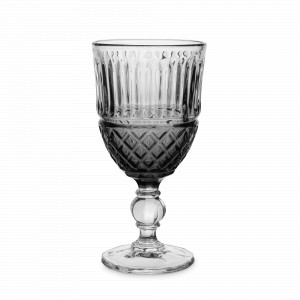 Бокал - кубок для вина, 260 мл, стекло, серый градиент, серия Poem, ANNA LAFARG, Китай, Фужеры для красного вина