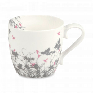 Кружка «Экзотические птички», 450 мл, костяной фарфор, белый, KOENITZ, Германия, Белые кружки