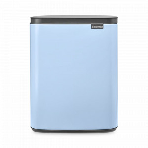 Контейнер для мусора, 12 л, нержавеющая сталь, голубой, серия BO, BRABANTIA, Бельгия, Ведра для мусора 12 л