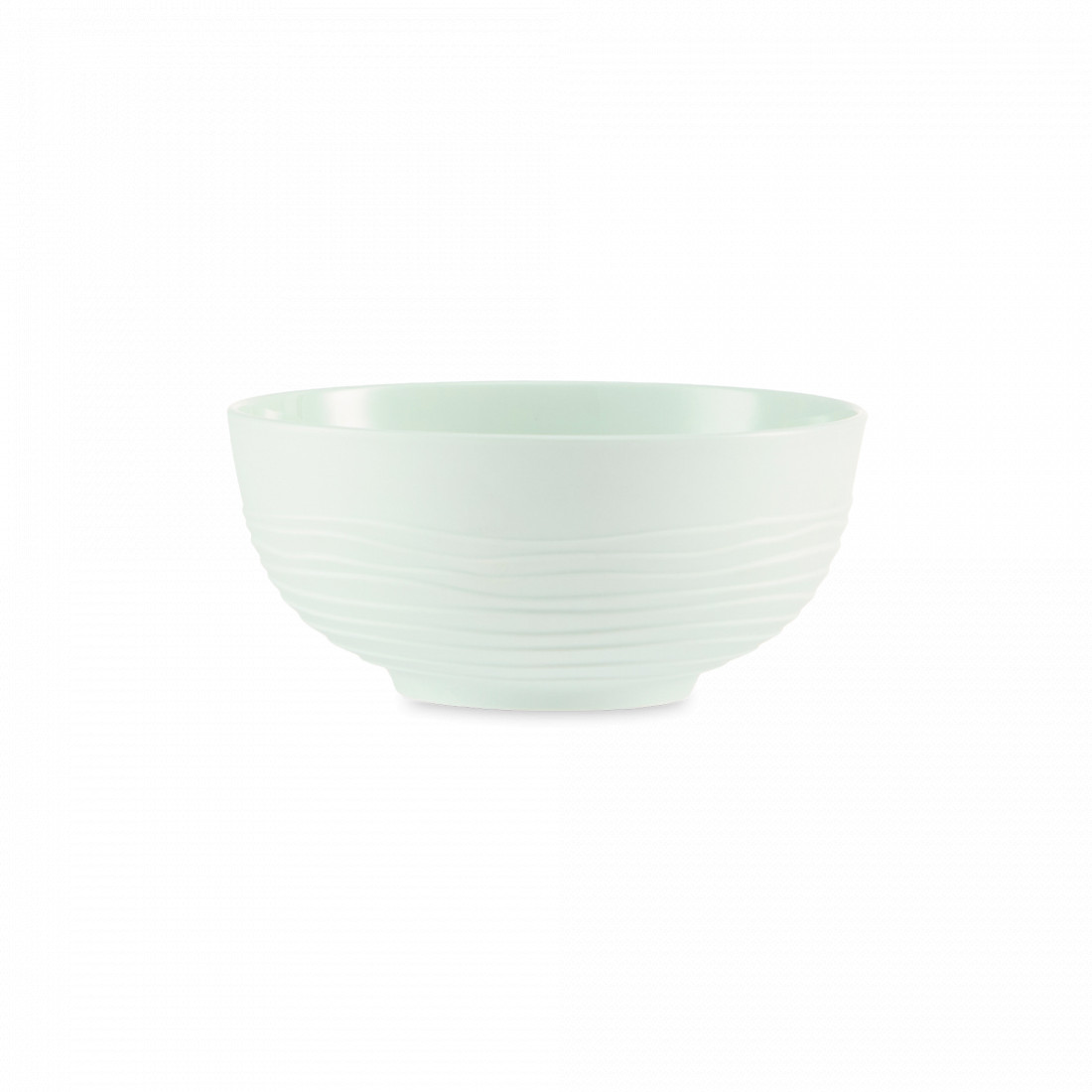 Салатник порционный, 15 см, фарфор, мятный, рельеф, серия Волна, DECOR DE TABLE, Россия